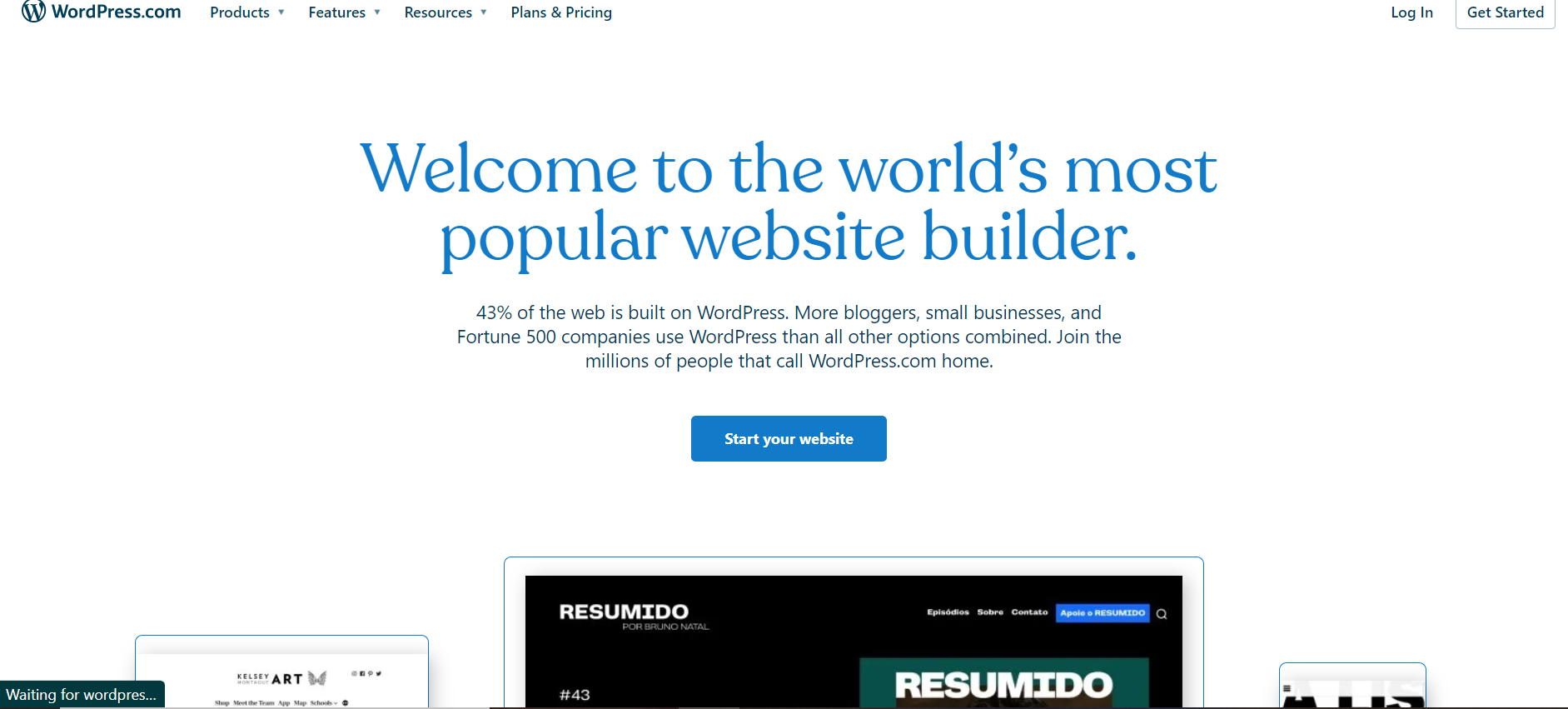 Most popular website builder